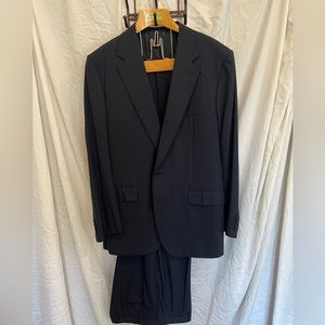 Sulka 2 piece navy suit (Jacket 44L, Pants 36w 32L)